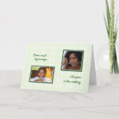 25e verjaardag uw foto's en tekst groen kaart (Voorkant)