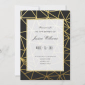 25e verjaardag van Classy Gold en Black Kaart (Voorkant)