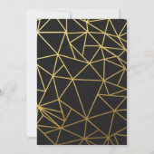 25e verjaardag van Classy Gold en Black Kaart (Achterkant)