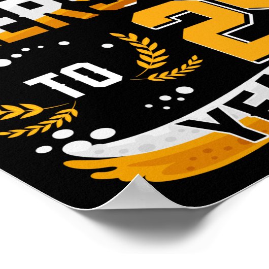 25e verjaardag van de kaasmakerij en bier tot 25 j poster (Hoek)