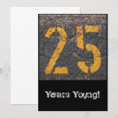 25e verjaardag van de uitnodiging (Voorkant / Achterkant)