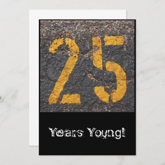 25e verjaardag van de uitnodiging (Voorkant / Achterkant)