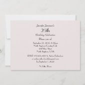 25e verjaardag van de viering van de Bleke roze ro Kaart (Achterkant)