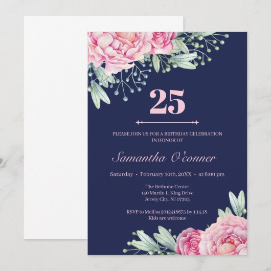 25e verjaardag van de zeemieproze pinda's kaart (Voorkant / Achterkant)