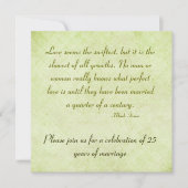 25e verjaardag van het citaat van Mark Twain Kaart (Voorkant)