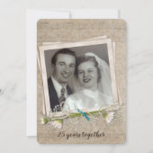 25e verjaardag van het ouderwetse fotofeest lijst kaart (Voorkant)