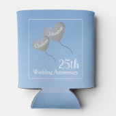 25e verjaardag van het zilveren huwelijk blikjeskoeler (Achterkant)