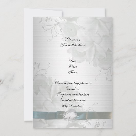 25e verjaardag van ouderschapsuitnodiging kaart (Achterkant)