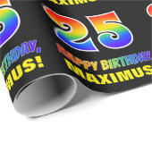 25e verjaardag: Vet, Vun, eenvoudig, regenboog 25 Cadeaupapier (Rol Hoek)