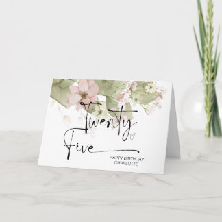 25e verjaardag Vijfentwintig Gelukkige Verjaardag  Kaart