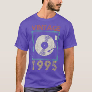 25e Verjaardag Vintage 1995 Vinyl Record DJ Gift T-shirt