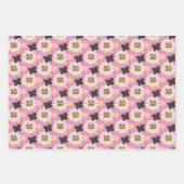 25e verjaardag vlinder madeliefjes inpakpapier vel (Voorkant 2)