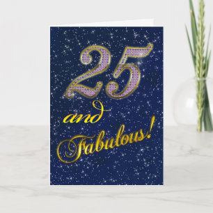 25e verjaardag voor iemand Fabulous Kaart