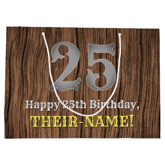 25e verjaardag: Western geïnspireerde kijk in het  Groot Cadeauzakje (Achterkant)