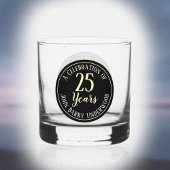 25e verjaardag whisky glas