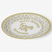 25e verjaardag Willekeurig Getal Patroon 25 Goud/W Papieren Bordje (Gekanteld)