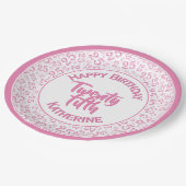 25e verjaardag Willekeurig nummer Patroon 25 Roze/ Papieren Bordje (Gekanteld)