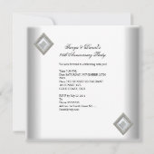 25e verjaardag Witte Zilveren Overlay Parel Sieraa Kaart (Achterkant)