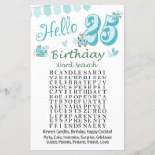 25e verjaardag Word Search Game (Voorkant)