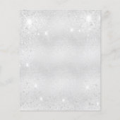 25e verjaardag zilveren glitter budgetuitnodiging (Achterkant)