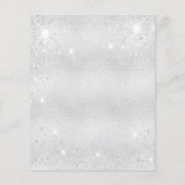 25e verjaardag zilveren glitter budgetuitnodiging flyer (Achterkant)
