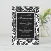 25e verjaardag zwart-wit demasker op maat kaart (Staand voorkant)