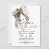 25e verjaardag zwart-wit kaart (Voorkant)