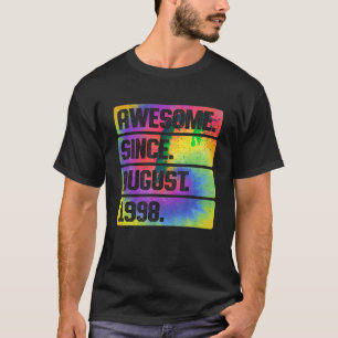 25e verjaardagsbandkleurstof Geweldige sinds augus T-shirt