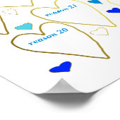 25e verjaardagscadeau - Redenen waarom we van je h Poster (Hoek)