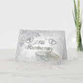 25e verjaardagsfeest uitnodiging zilver (Voorkant)