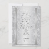 25e verjaardagsfeest uitnodiging zilver (Achterkant)