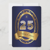 25e, verjaardagsfeest vrouw man, elegante kleur kaart (Voorkant)