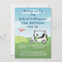 25e verjaardagsfeestje Heren Golf Thema Feest