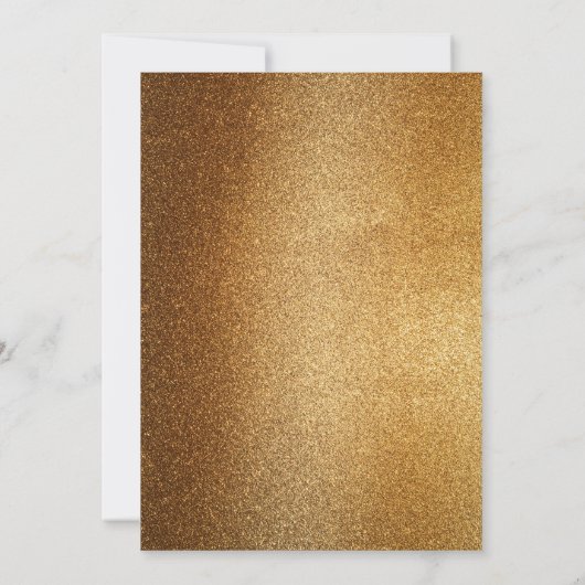 25e Verjaardagsfeestje | Trendy Glam Goud Glitters Kaart (Achterkant)