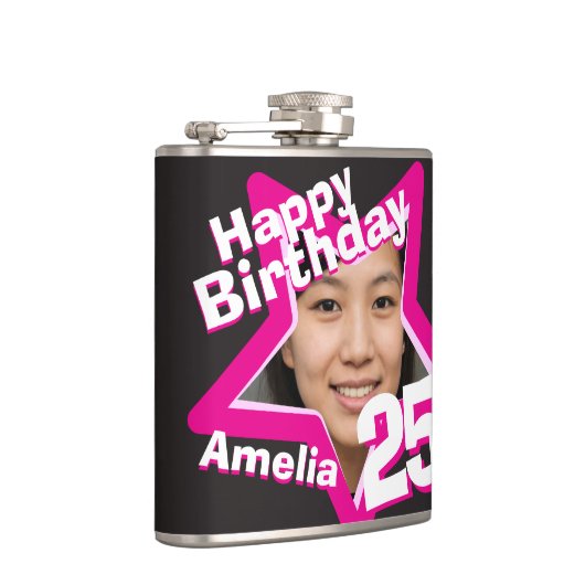 25e verjaardagsster foto's, hiphlask heupfles (Rechts)