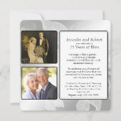 25e verjaardagsuitnodiging voor de foto in de roze kaart (Voorkant)