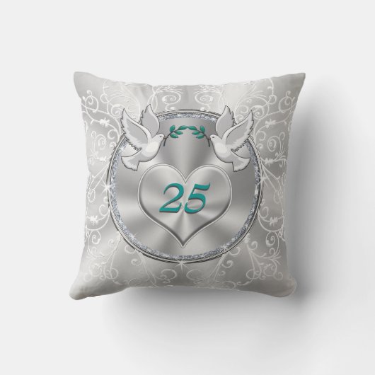 25e weddenschap Jubileum Gift Ideas for Friends Kussen (Achterkant)