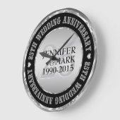 25e weddenschap Jubileum metallisch zilver en zwar Grote Klok (Hoek)