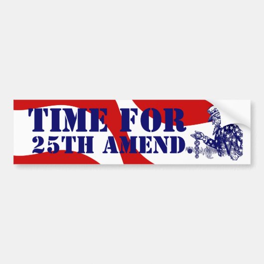 25e wijziging Trump Donald President 25e wijziging Bumpersticker (Voorkant)