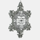 25e zillverweddenschap Jubileum Tin Sneeuwvlok Ornament (Links)