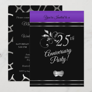 25e Zilver Jubileum - Giraffe Patroon Kaart