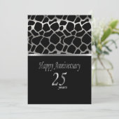 25e Zilver Jubileum - Giraffe Pattern Invitati Kaart (Staand voorkant)