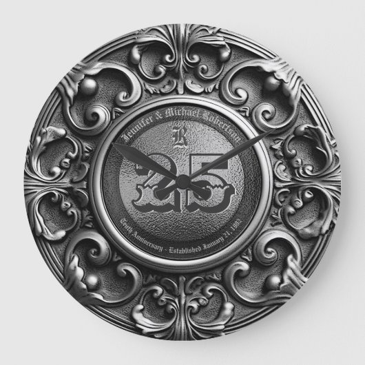 25e Zilver  Jubileum Grote klok (Voorkant)