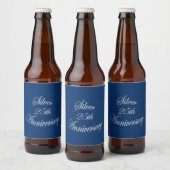 25e Zilver Jubileum Logo Bier Etiket (Flessen)