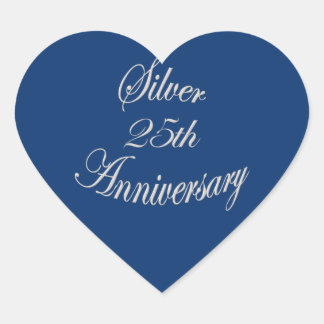 25e Zilver Jubileum Logo Hart Sticker