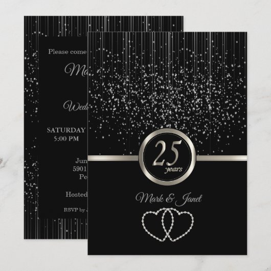 25e Zilver Jubileum Starlights Kaart (Voorkant / Achterkant)