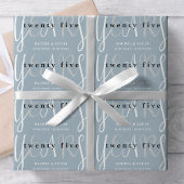 25e zilveren blauw bruiloft Jubileum cadeau Cadeaupapier