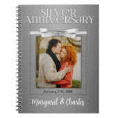 25e Zilveren bruiloft Annivsersary-gast Notitieboek (Voorkant)