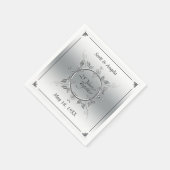 25e zilveren bruiloft Jubileum | 25 jaar Elegant Servet (Hoek)