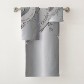 25e zilveren bruiloft Jubileum Bad Handdoek (Insitu)
